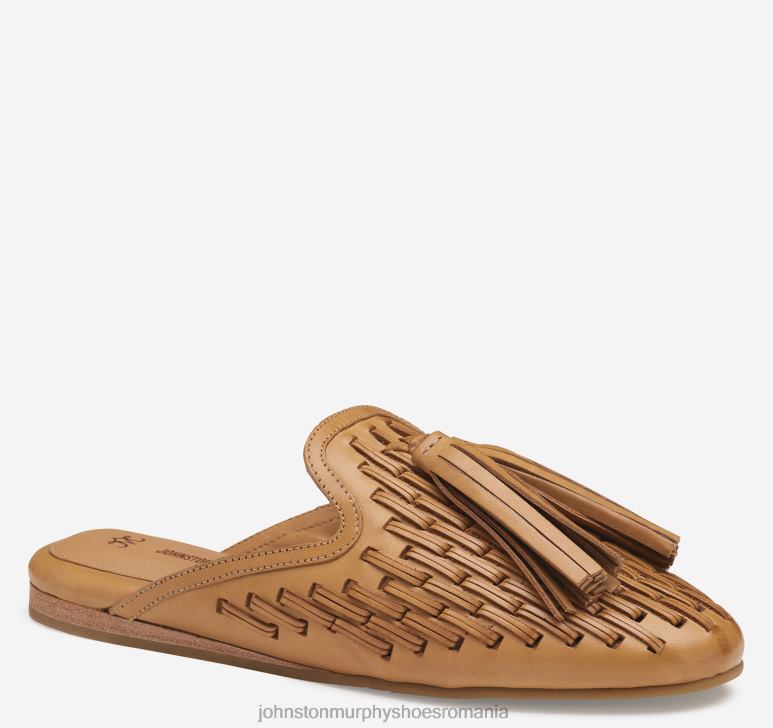 piele de vițel cafeniu 6FF4F1265 femei Johnston  Murphy slip-on țesut belle pantofi