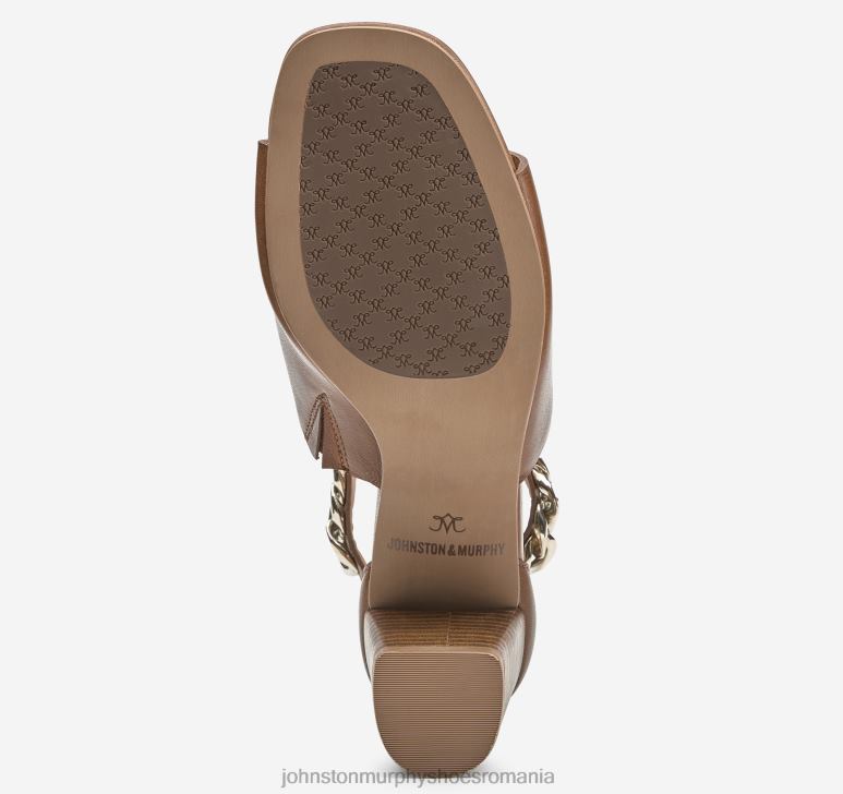 piele de vițel coniac 6FF4F1203 femei Johnston  Murphy sandală cu lanț Evelyn pantofi