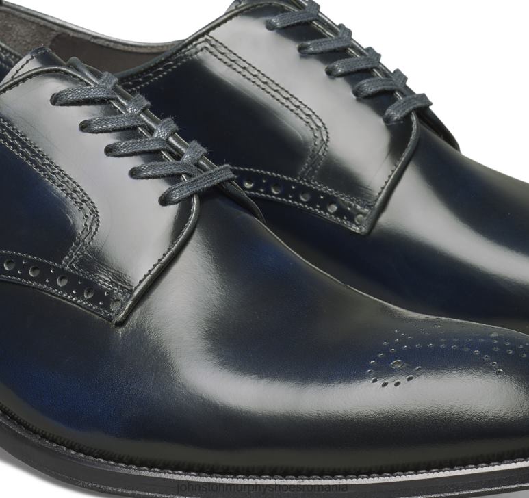 piele de vițel italian bleumarin închis 6FF4F330 bărbați Johnston  Murphy flynn deget simplu pantofi