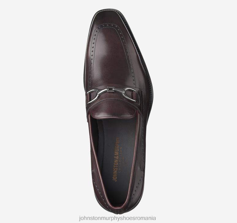 piele de vițel italiană bordeaux 6FF4F275 bărbați Johnston  Murphy Parkes bit pantofi