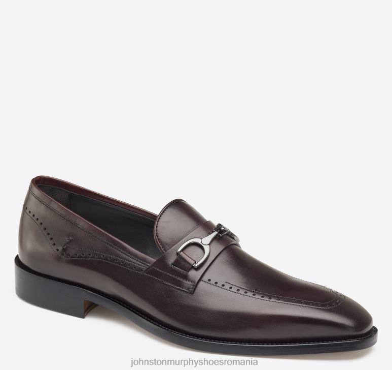 piele de vițel italiană bordeaux 6FF4F275 bărbați Johnston  Murphy Parkes bit pantofi