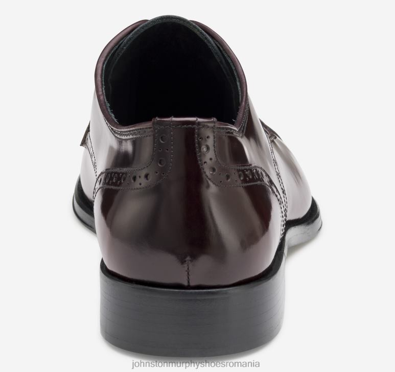 piele de vițel italiană bordeaux 6FF4F323 bărbați Johnston  Murphy flynn cap toe pantofi