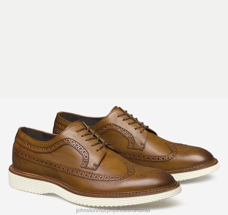 piele de vițel italiană bronz deschis 6FF4F250 bărbați Johnston  Murphy Jameson Longwing pantofi