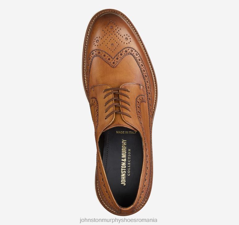 piele de vițel italiană bronz deschis 6FF4F250 bărbați Johnston  Murphy Jameson Longwing pantofi