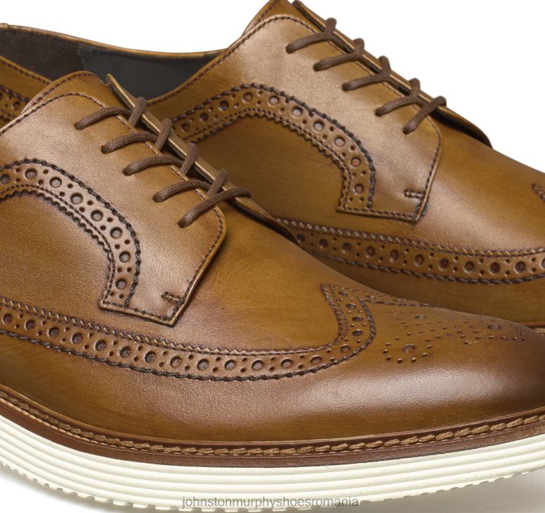 piele de vițel italiană bronz deschis 6FF4F250 bărbați Johnston  Murphy Jameson Longwing pantofi