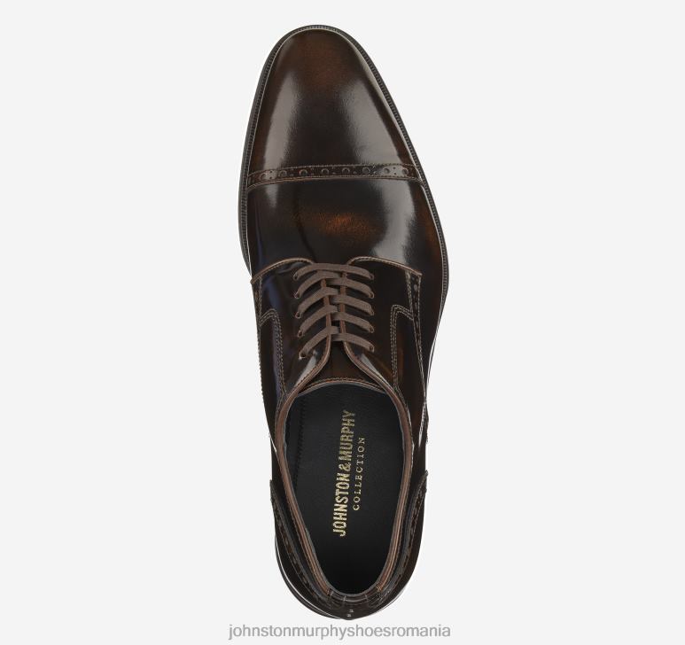 piele de vițel italiană coniac 6FF4F322 bărbați Johnston  Murphy flynn cap toe pantofi