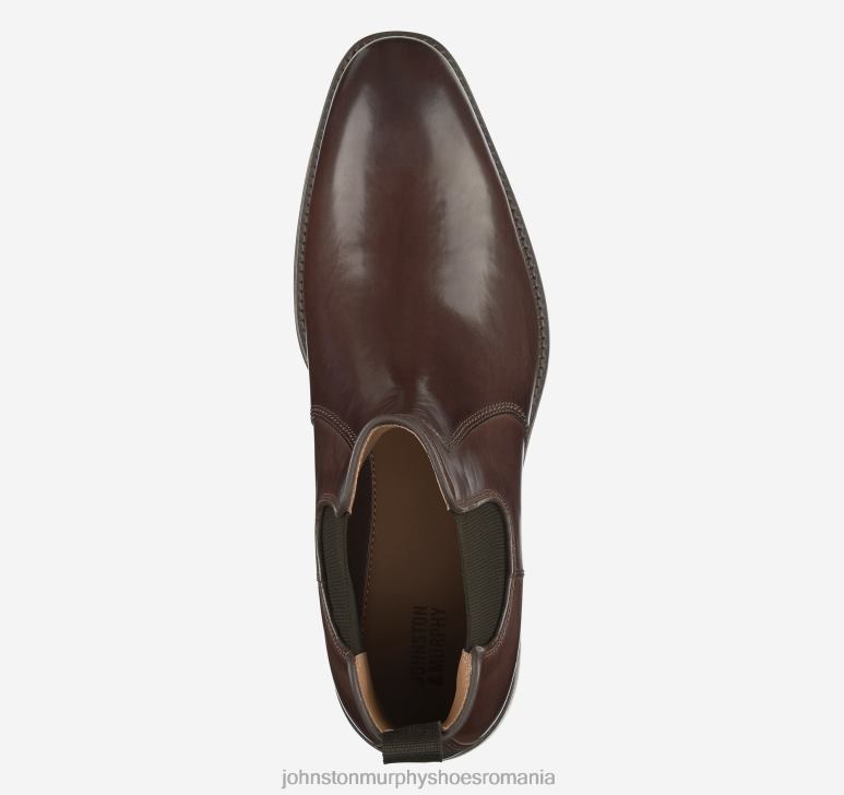 piele de vițel italiană de mahon 6FF4F373 bărbați Johnston  Murphy cizma meade chelsea pantofi
