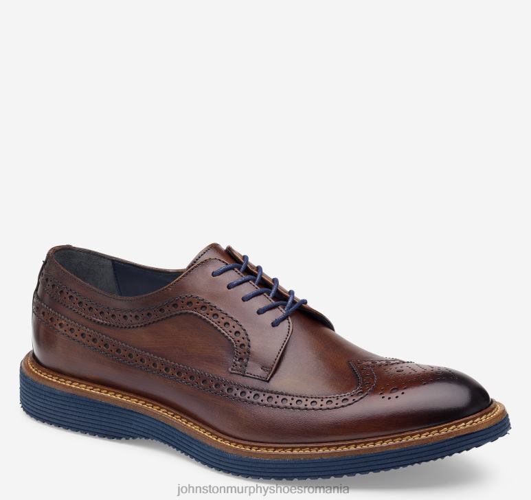 piele de vițel italiană maro 6FF4F184 bărbați Johnston  Murphy Jameson Longwing pantofi