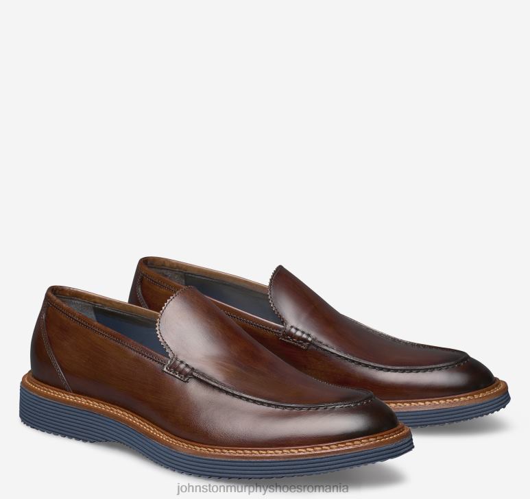 piele de vițel italiană maro 6FF4F216 bărbați Johnston  Murphy jameson venetian pantofi