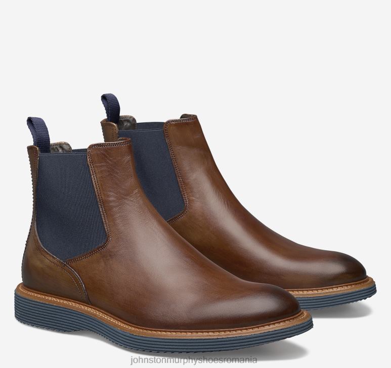 piele de vițel italiană maro 6FF4F239 bărbați Johnston  Murphy jameson chelsea boot pantofi