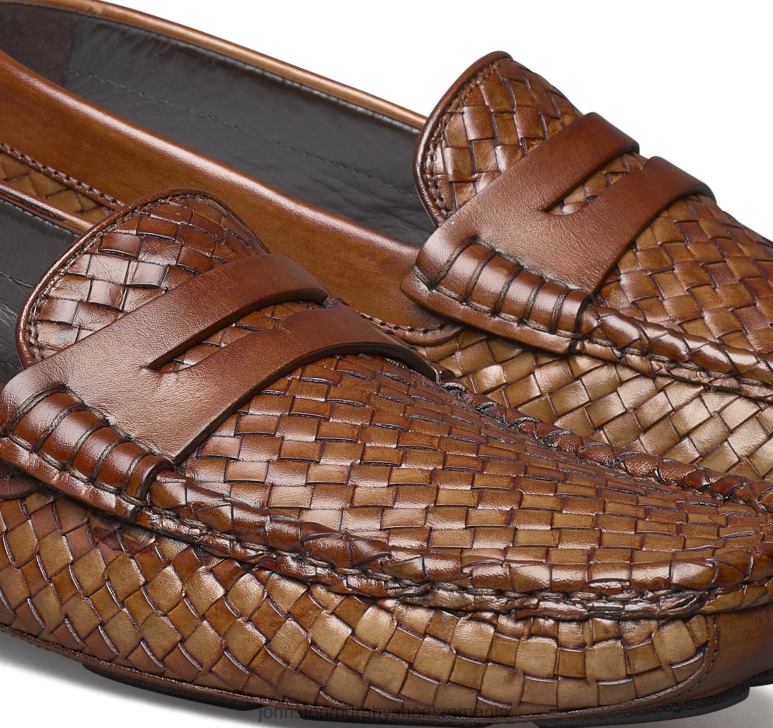 piele de vițel italiană maro 6FF4F242 bărbați Johnston  Murphy penny țesut dayton pantofi