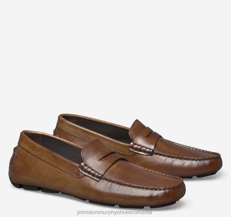 piele de vițel italiană maro 6FF4F270 bărbați Johnston  Murphy dayton penny pantofi
