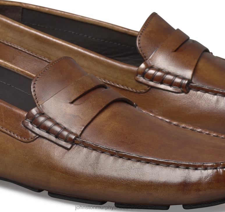 piele de vițel italiană maro 6FF4F270 bărbați Johnston  Murphy dayton penny pantofi