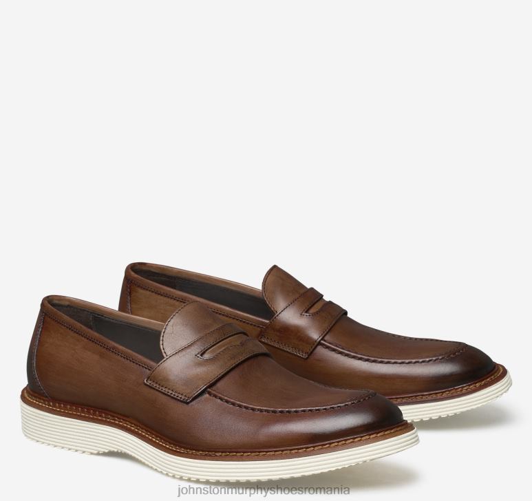piele de vițel italiană maro 6FF4F313 bărbați Johnston  Murphy Jameson Penny pantofi