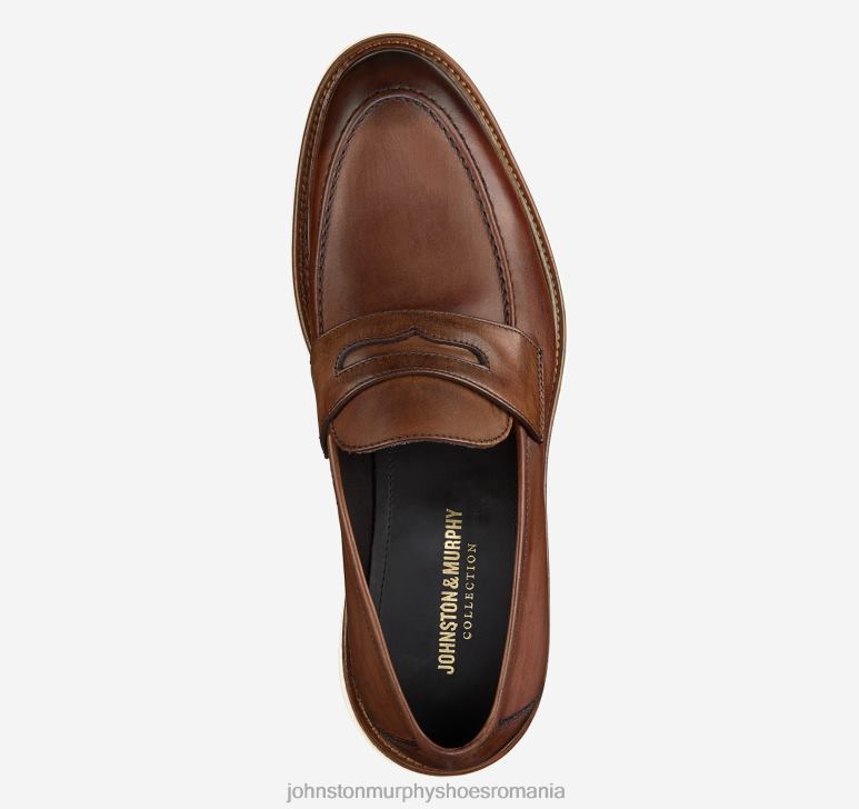 piele de vițel italiană maro 6FF4F313 bărbați Johnston  Murphy Jameson Penny pantofi