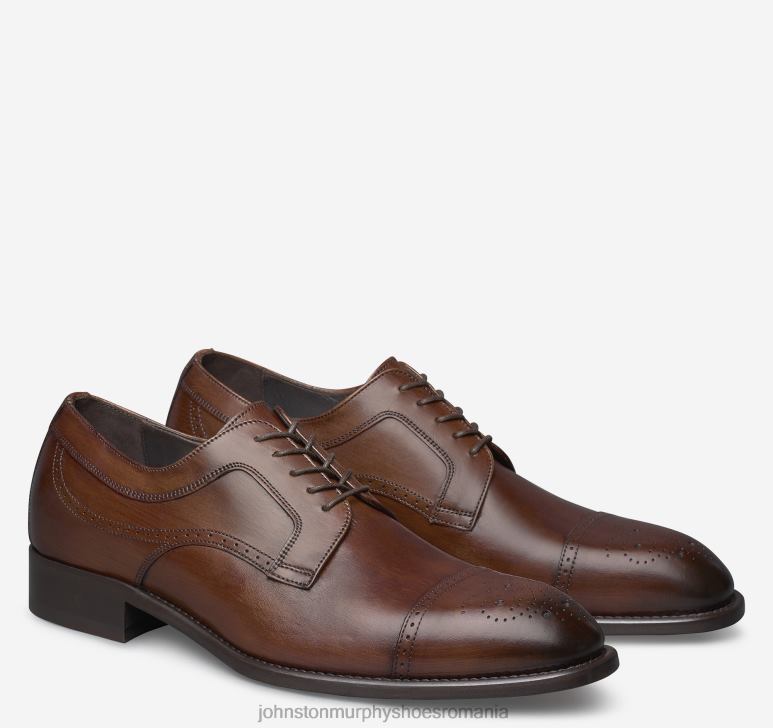 piele de vițel italiană maro 6FF4F319 bărbați Johnston  Murphy ellsworth cap toe pantofi