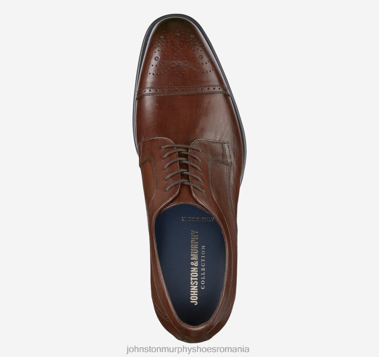 piele de vițel italiană maro 6FF4F319 bărbați Johnston  Murphy ellsworth cap toe pantofi