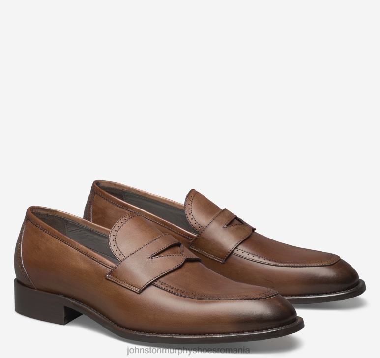piele de vițel italiană maro 6FF4F348 bărbați Johnston  Murphy ellsworth penny pantofi