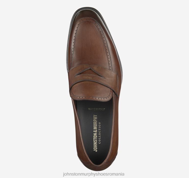 piele de vițel italiană maro 6FF4F348 bărbați Johnston  Murphy ellsworth penny pantofi