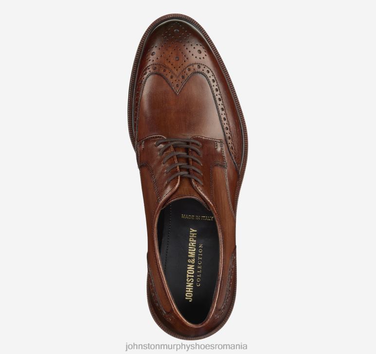 piele de vițel italiană maro 6FF4F360 bărbați Johnston  Murphy vârful aripii hartley pantofi