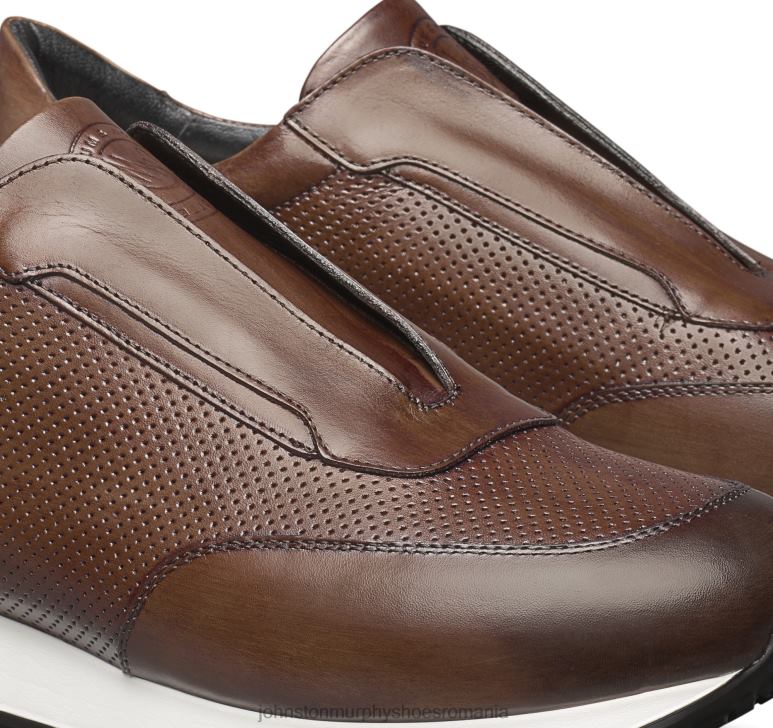 piele de vițel italiană maro 6FF4F388 bărbați Johnston  Murphy jogger fără șireturi Briggs pantofi