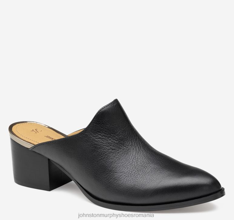piele de vițel italiană neagră 6FF4F1239 femei Johnston  Murphy trista mule pantofi