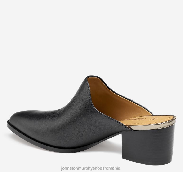 piele de vițel italiană neagră 6FF4F1239 femei Johnston  Murphy trista mule pantofi