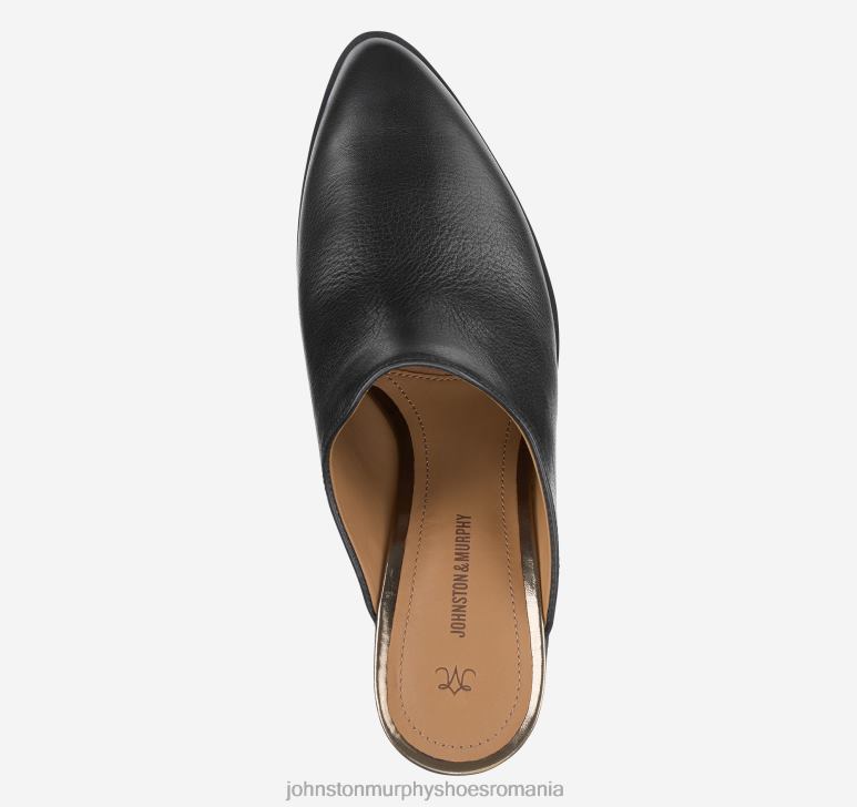 piele de vițel italiană neagră 6FF4F1239 femei Johnston  Murphy trista mule pantofi