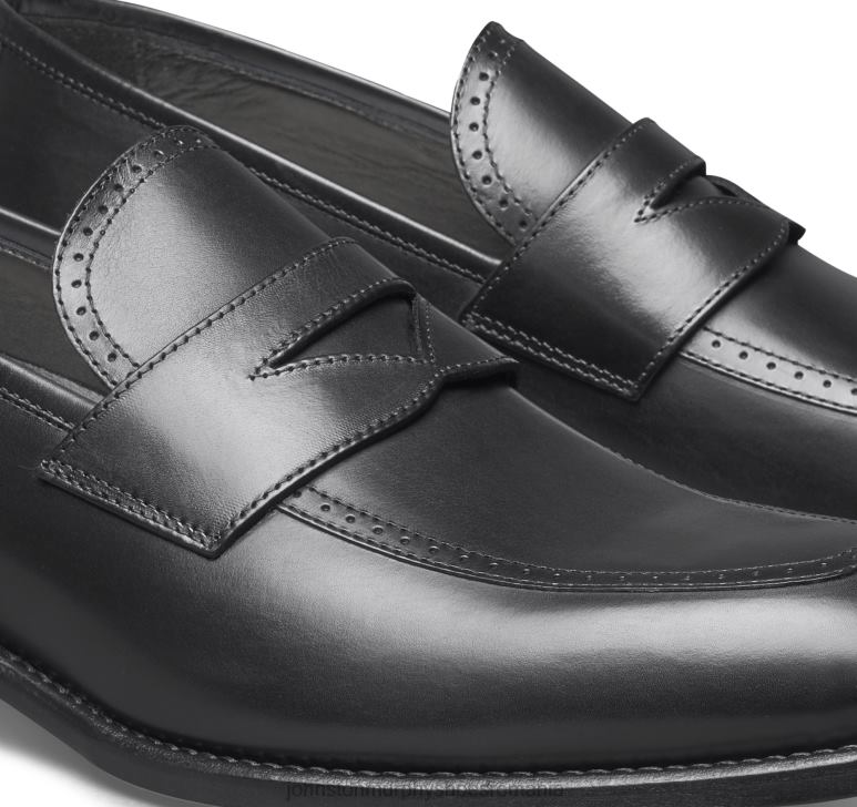 piele de vițel italiană neagră 6FF4F232 bărbați Johnston  Murphy ellsworth penny pantofi