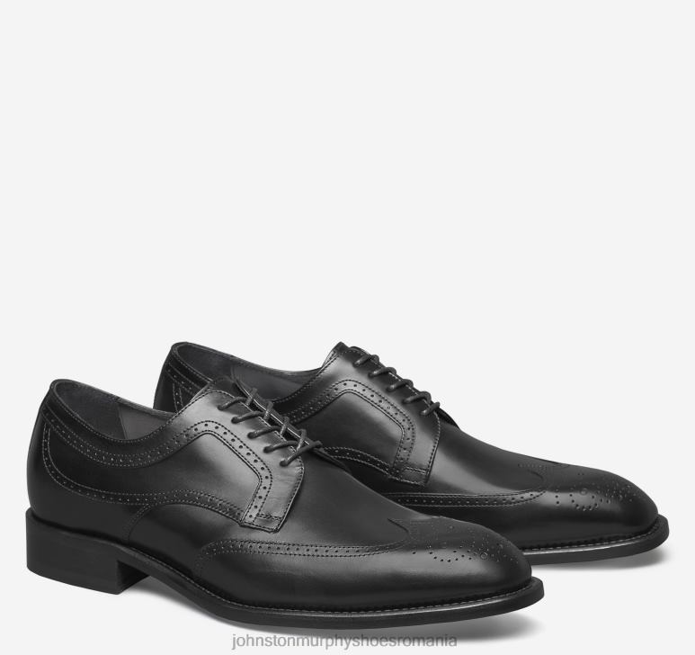 piele de vițel italiană neagră 6FF4F248 bărbați Johnston  Murphy vârful aripii ellsworth pantofi