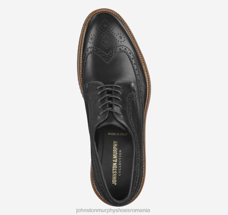 piele de vițel italiană neagră 6FF4F307 bărbați Johnston  Murphy Jameson Longwing pantofi