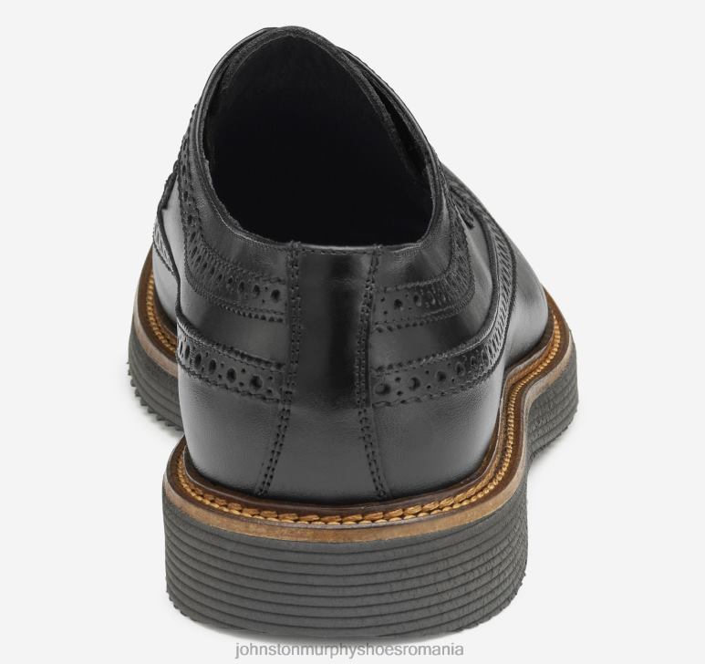 piele de vițel italiană neagră 6FF4F307 bărbați Johnston  Murphy Jameson Longwing pantofi