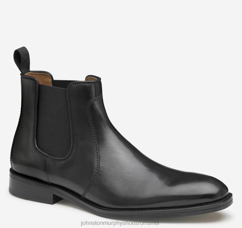 piele de vițel italiană neagră 6FF4F318 bărbați Johnston  Murphy cizma meade chelsea pantofi