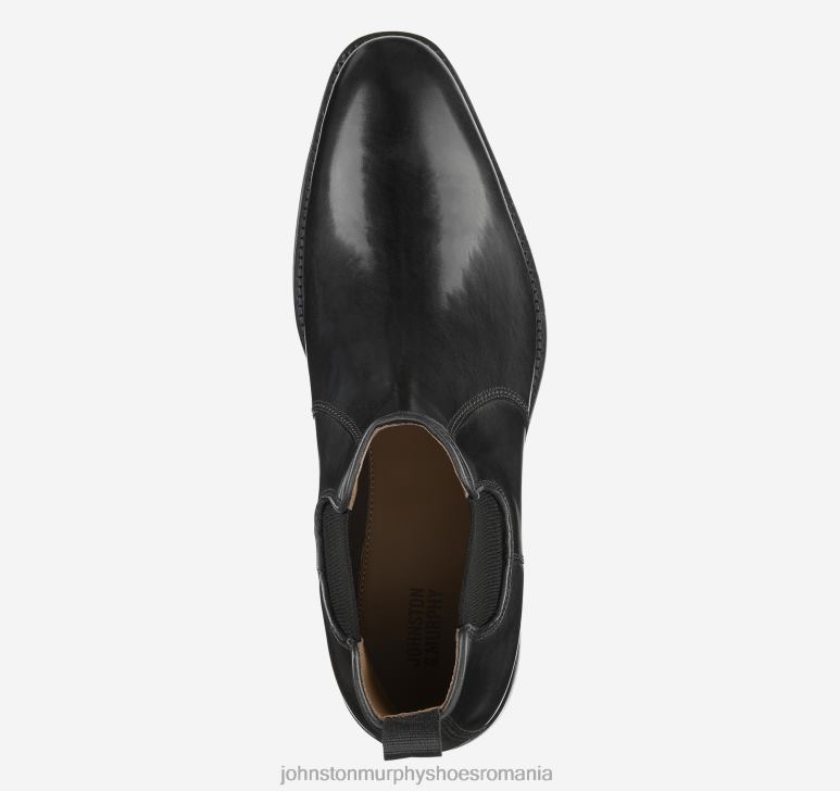 piele de vițel italiană neagră 6FF4F318 bărbați Johnston  Murphy cizma meade chelsea pantofi