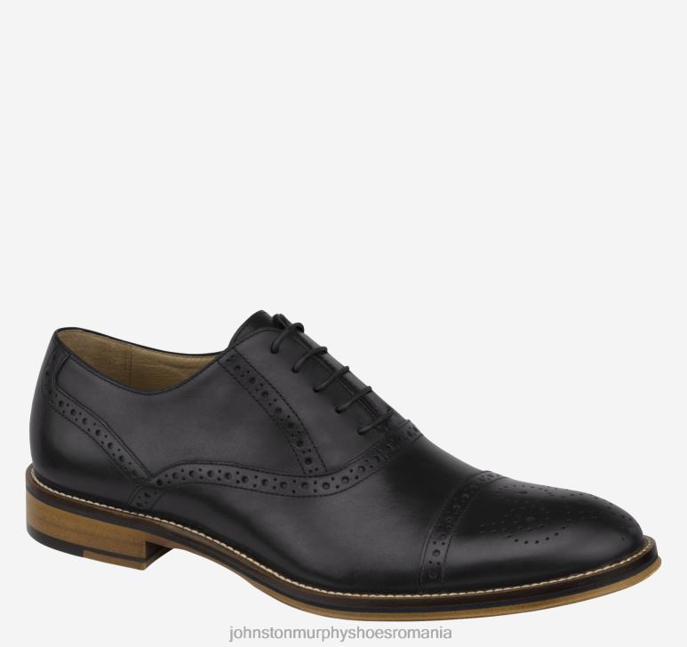 piele de vițel italiană neagră 6FF4F77 bărbați Johnston  Murphy conard cap toe pantofi