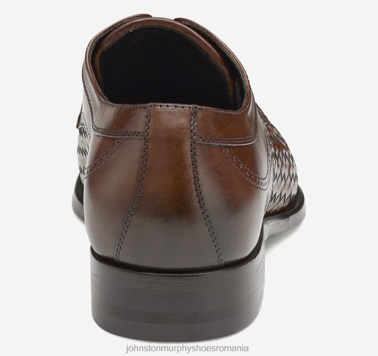 piele de vițel maro împletită italiană 6FF4F182 bărbați Johnston  Murphy ellsworth cap toe pantofi