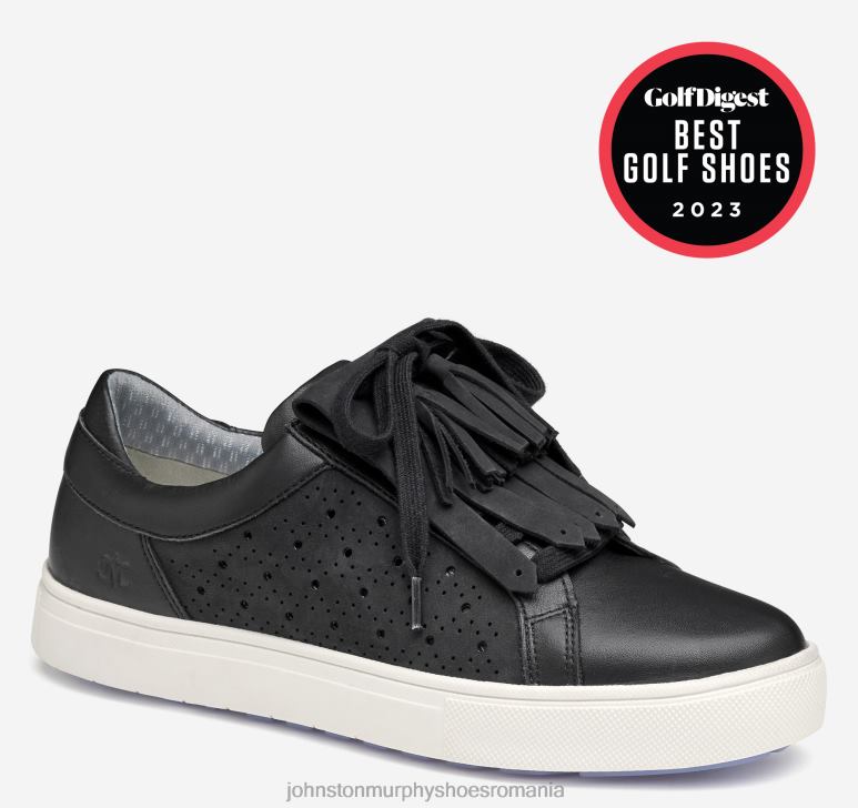 piele de vițel neagră 6FF4F1256 femei Johnston  Murphy madison perfed hibrid pantofi