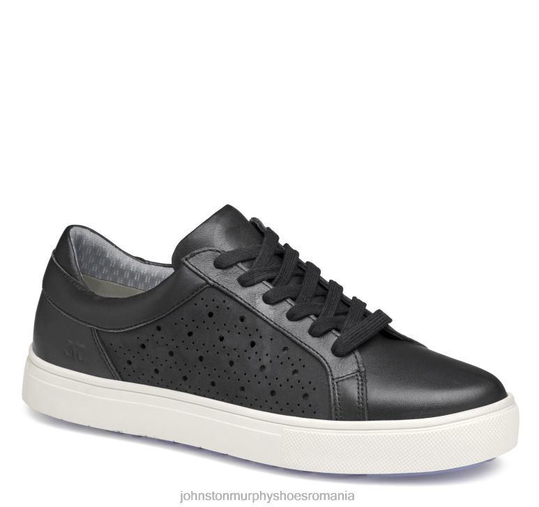 piele de vițel neagră 6FF4F1256 femei Johnston  Murphy madison perfed hibrid pantofi