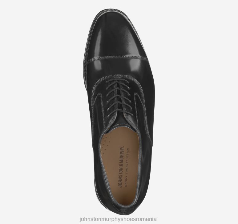 piele de vițel neagră 6FF4F79 bărbați Johnston  Murphy melton cap toe pantofi