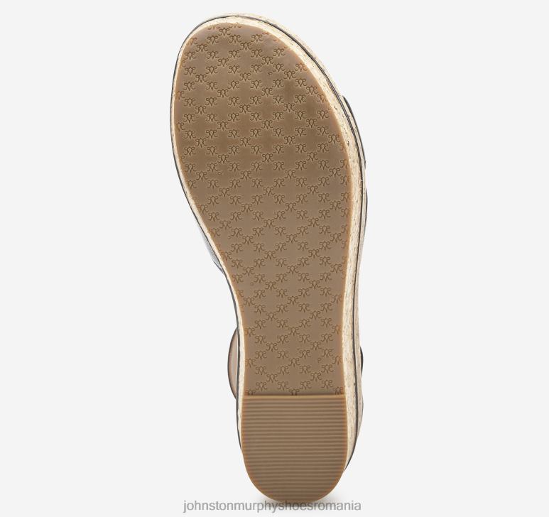 piele de vițel neagră/de piele de căprioară 6FF4F1212 femei Johnston  Murphy sandală gigi cu bandă încrucișată pantofi