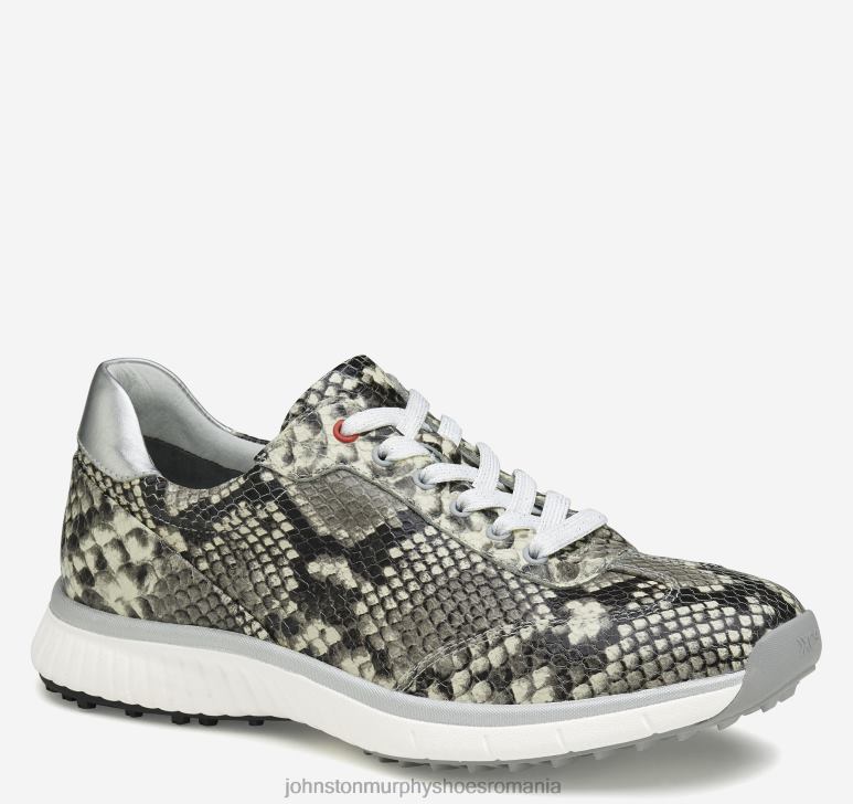 piele de vițel rezistentă la apă imprimată cu șarpe gri 6FF4F1253 femei Johnston  Murphy hibrid xc4 h2-luxe pantofi