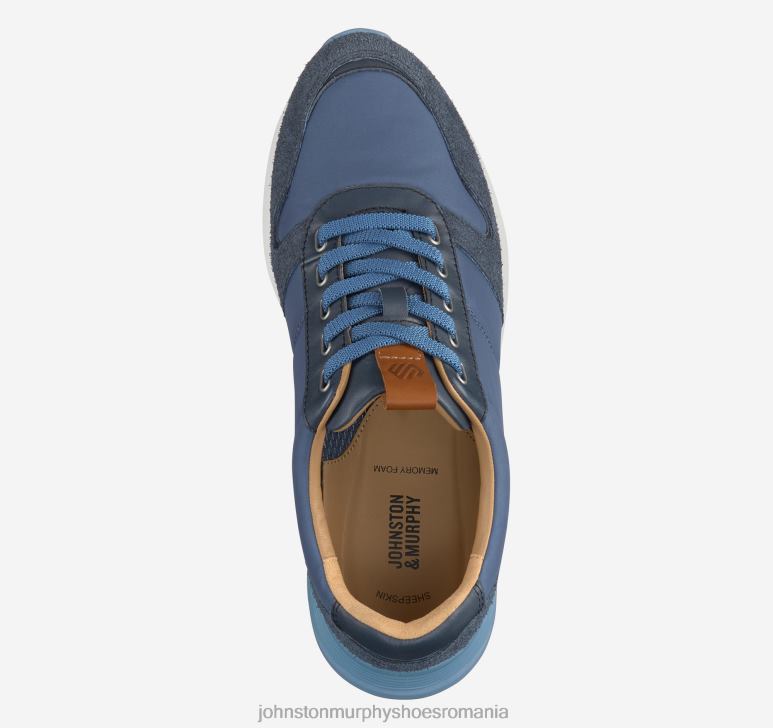 piele intoarsa bleumarin/poliester reciclat 6FF4F235 bărbați Johnston  Murphy kinnon u-gât pantofi