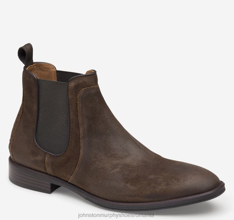 piele intoarsa cerata bronzat 6FF4F259 bărbați Johnston  Murphy henrick chelsea boot pantofi