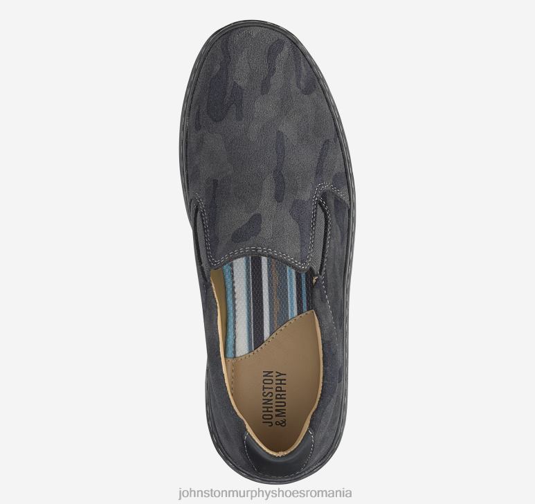 piele intoarsa de camuflaj gri inchis 6FF4F1337 băiat Johnston  Murphy copil mare mcguffey slip-on pantofi