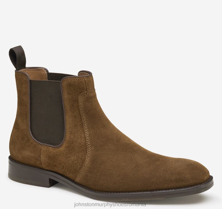 piele intoarsa de culoare cafenie inchisa 6FF4F374 bărbați Johnston  Murphy cizma meade chelsea pantofi