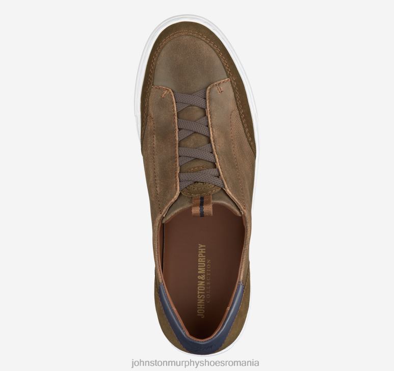 piele intoarsa englezeasca maro/piele de oaie 6FF4F304 bărbați Johnston  Murphy anson stretch din dantelă până la vârf pantofi