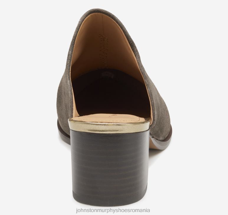 piele intoarsa gri inchis 6FF4F1250 femei Johnston  Murphy trista mule pantofi
