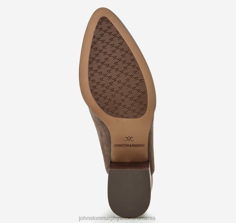 piele intoarsa gri inchis 6FF4F1250 femei Johnston  Murphy trista mule pantofi
