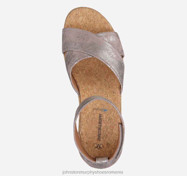 piele intoarsa metalizata pentru copii 6FF4F1191 femei Johnston  Murphy sandală gigi cu bandă încrucișată pantofi