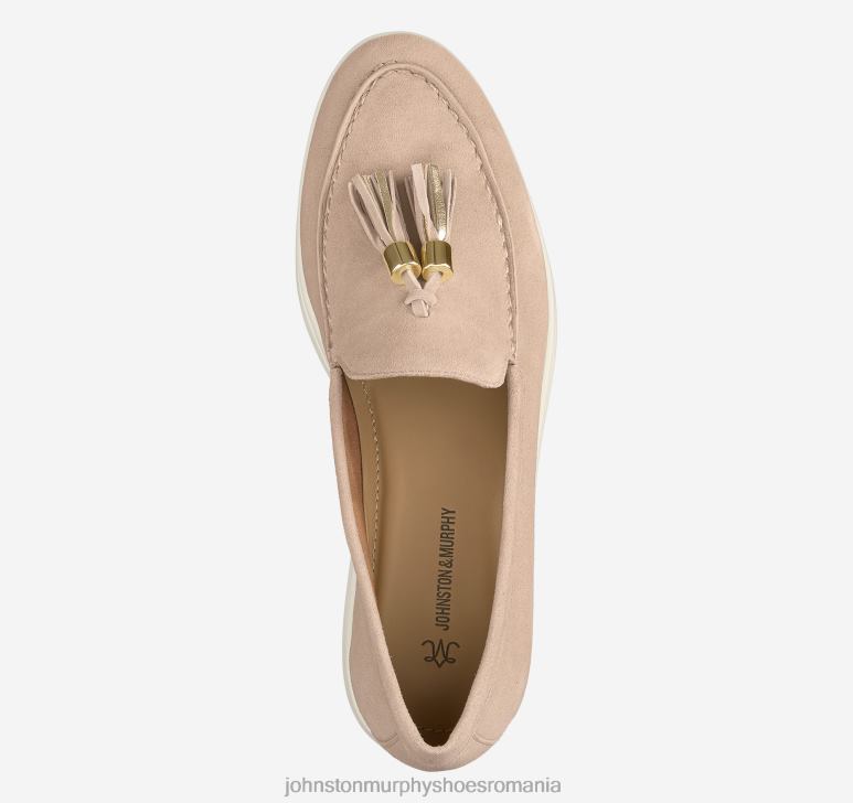 piele intoarsa pentru copii nisip 6FF4F1200 femei Johnston  Murphy mocasnic cu ciucuri darlene pantofi